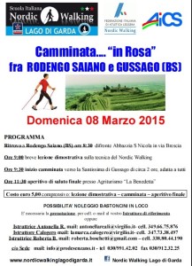 Camminata in Rosa fra Rodengo Saiano e Gussago 8 marzo 2015